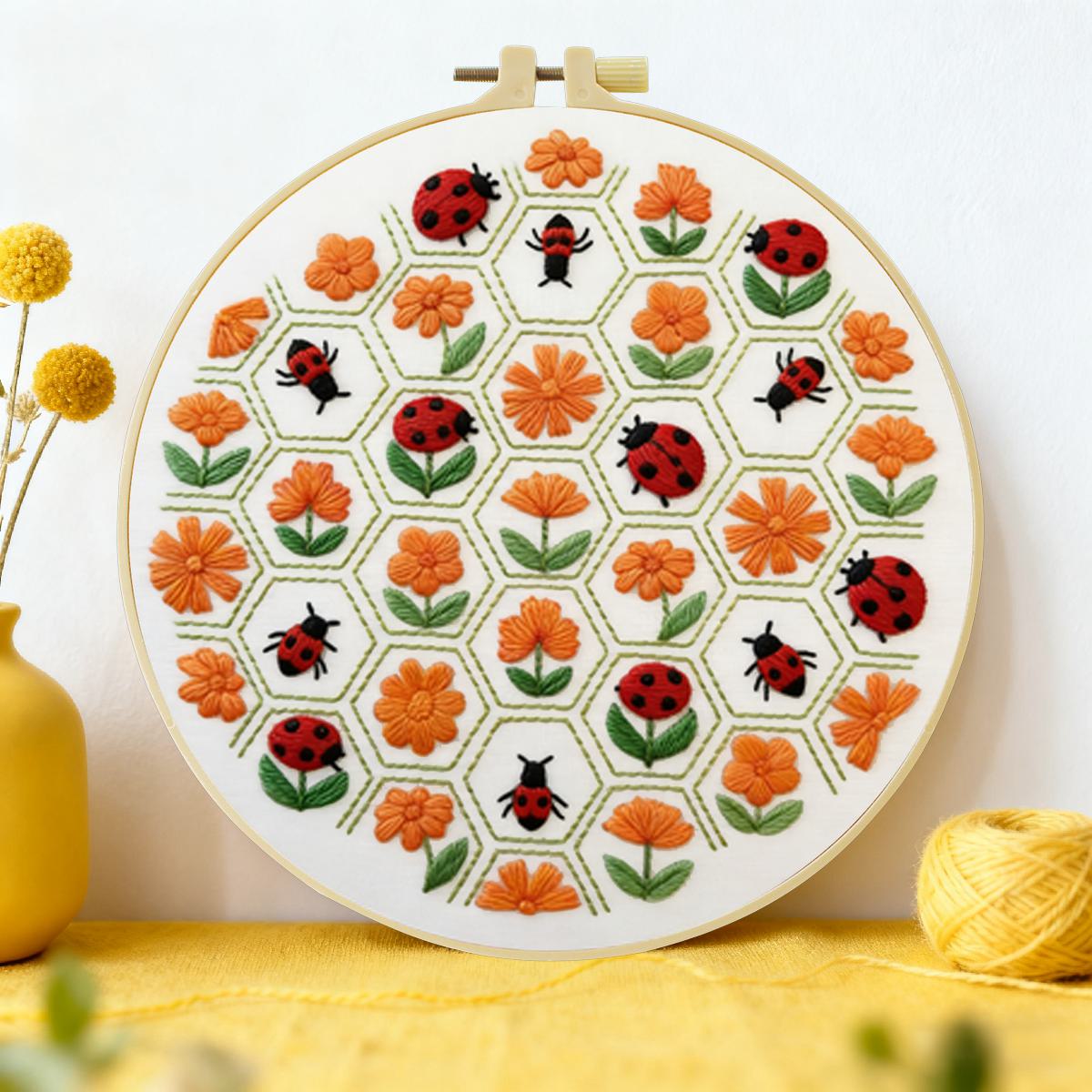 Embroidery Lady Bug - 1 unidade Kit de Bordado DIY