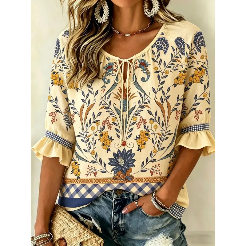 Embroidery Online - Blusa Feminina de Primavera Verão com