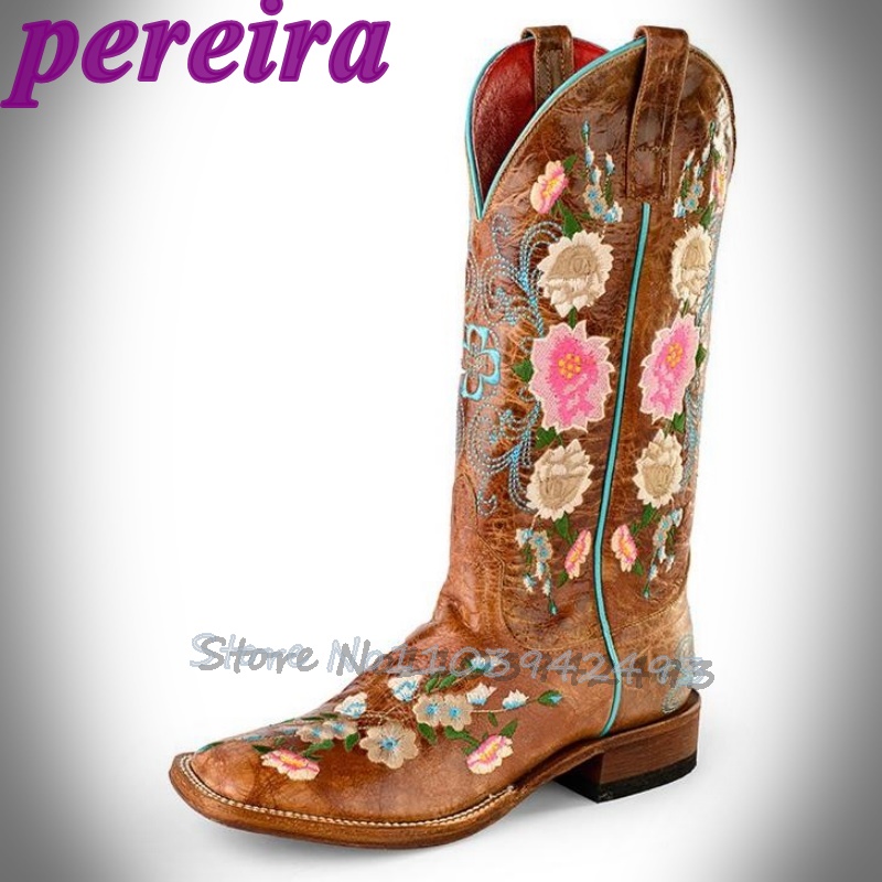 Botas de flores bordadas rosa  - Embroidery Rose avaliação e preço