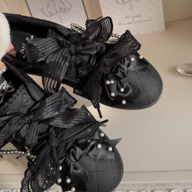 Tênis baixos estilo Lolita, co - Embroidery Garments avaliação e preço