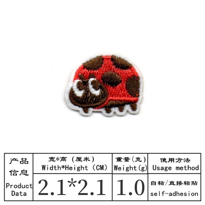 50 pçs/lote anime bordado reme - Embroidery Lady Bug avaliação e preço