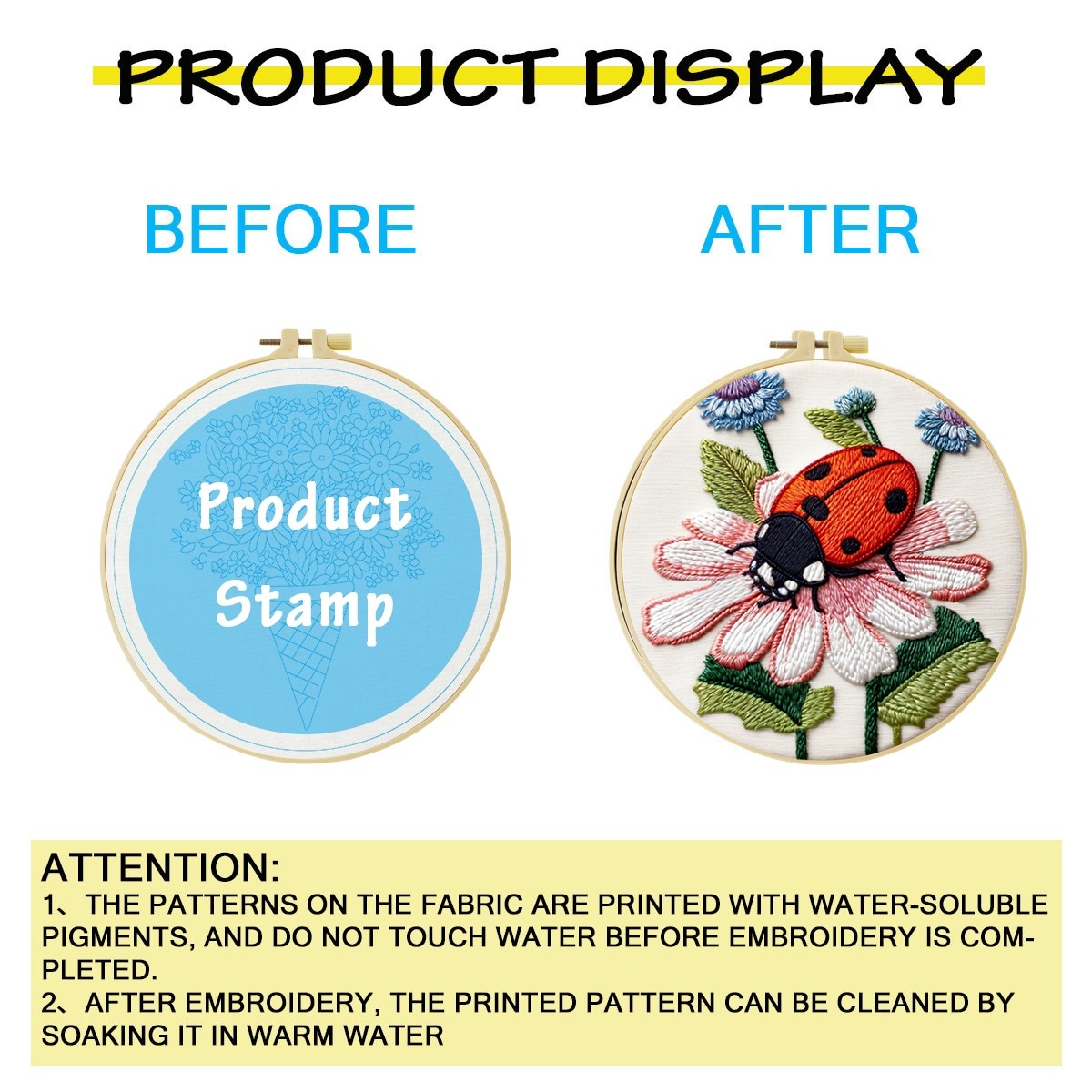 1 Conjunto de Kit de Bordado D - Embroidery Lady Bug avaliação e preço