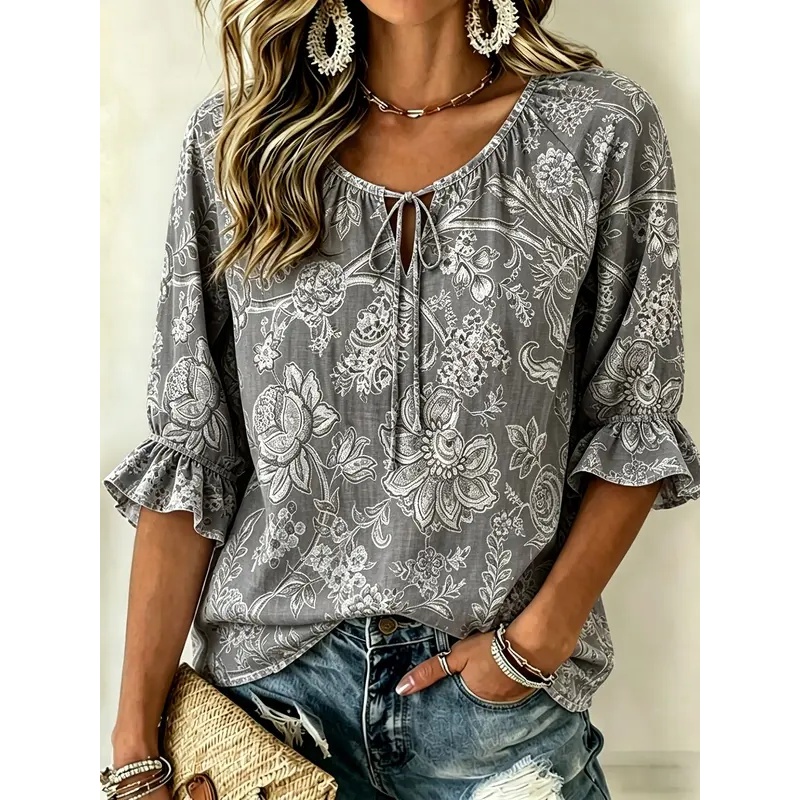Blusa Feminina de Primavera Ve - Embroidery Online avaliação e preço