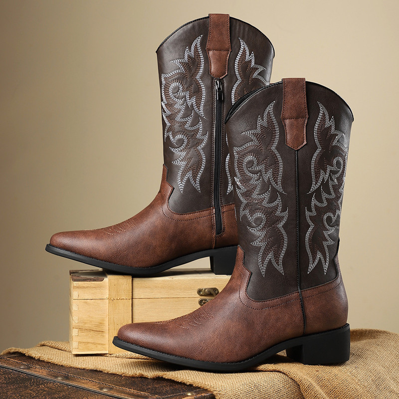 NOVO: Botas Masculinas de Cano - Embroidery Garments avaliação e preço